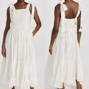 Mille White Daphne Shoulder Tie Dress
